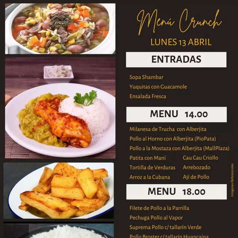 Menú 14.00 soles