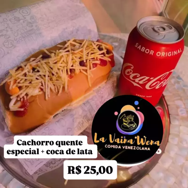 Cachorro Quente especial + Coca L
