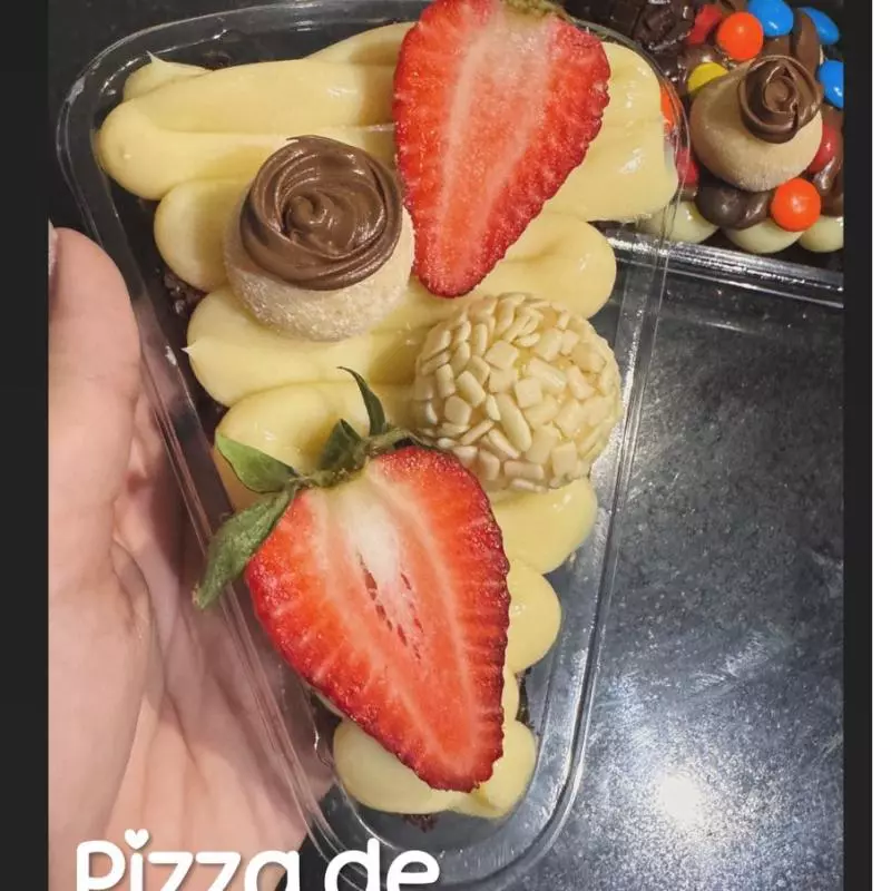 Pizza Brownie Morango