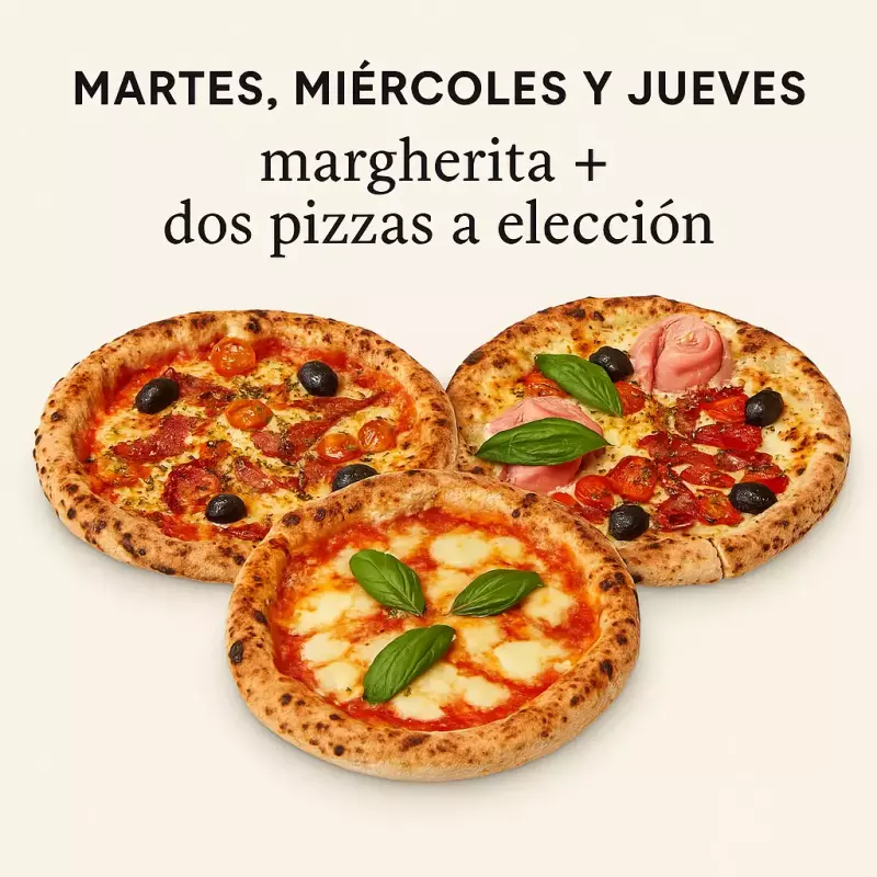 PROMO 2: MARTES, MIERCOLES Y JUEVES