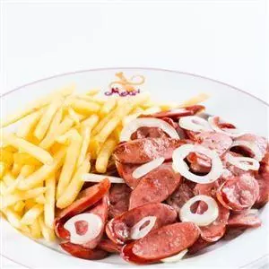 Linguiça calabreza c/fritas 400g
