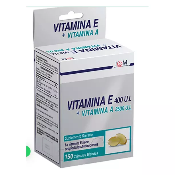 VITAMINA E 400 UI+A 3500 UI 150 CAP.