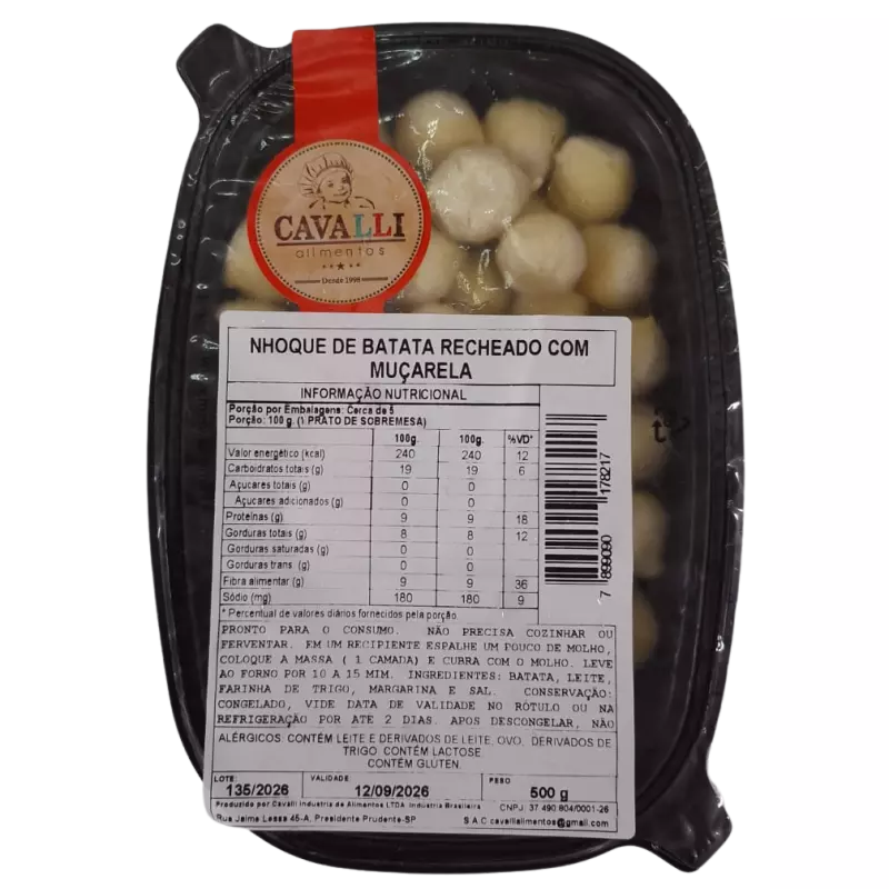 Nhoque Batata Mussarela 500g