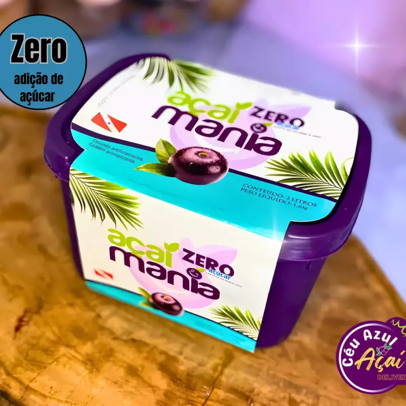 Açaí Zero Açúcar - Embalagem c/ 2 lt