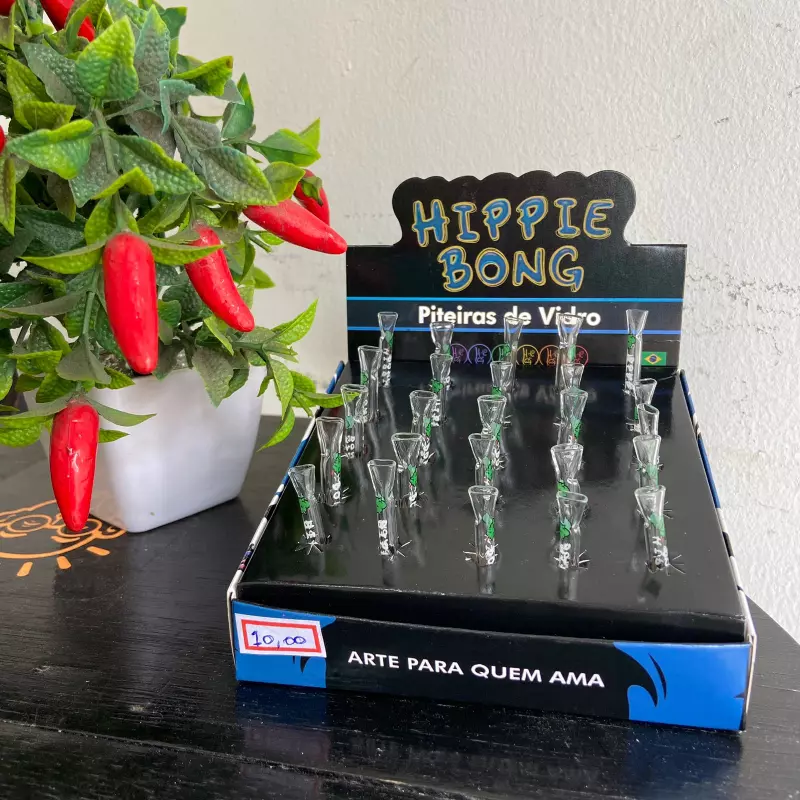 Piteira de Vidro Hippie Bong