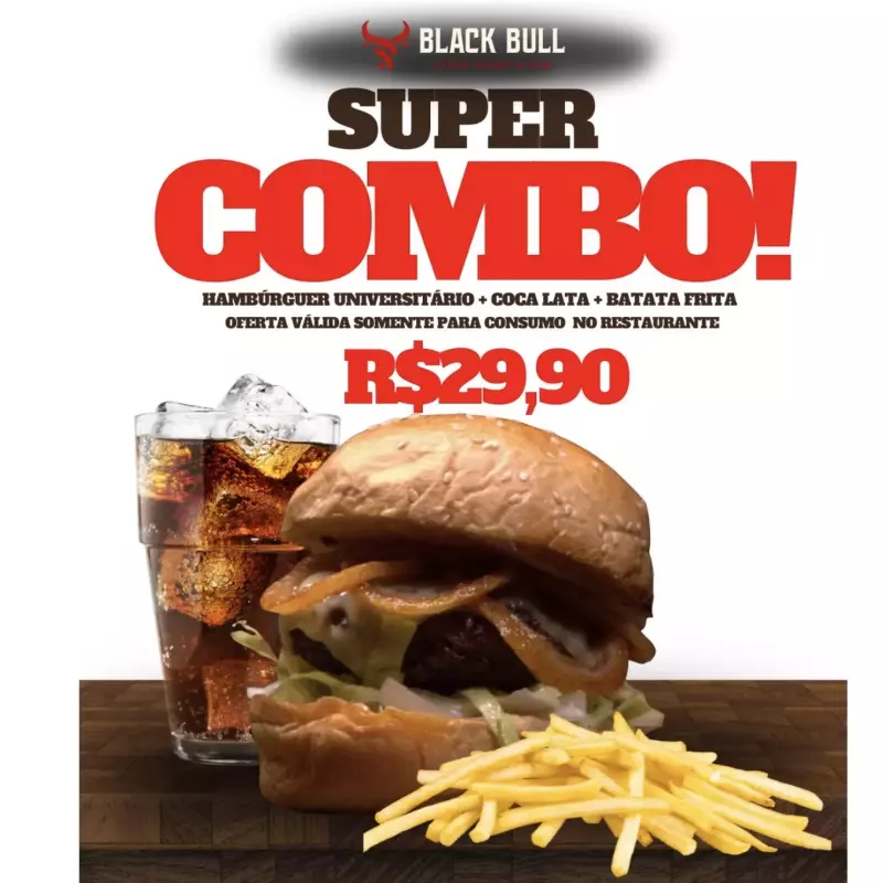 Combo Hamburguer Black Universitario