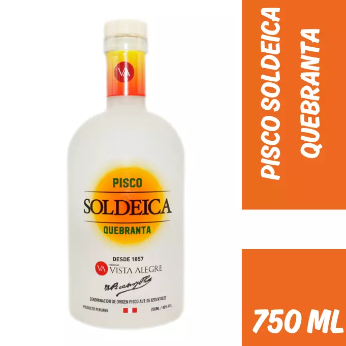 Pisco SolDeIca Quebranta - 750 ML