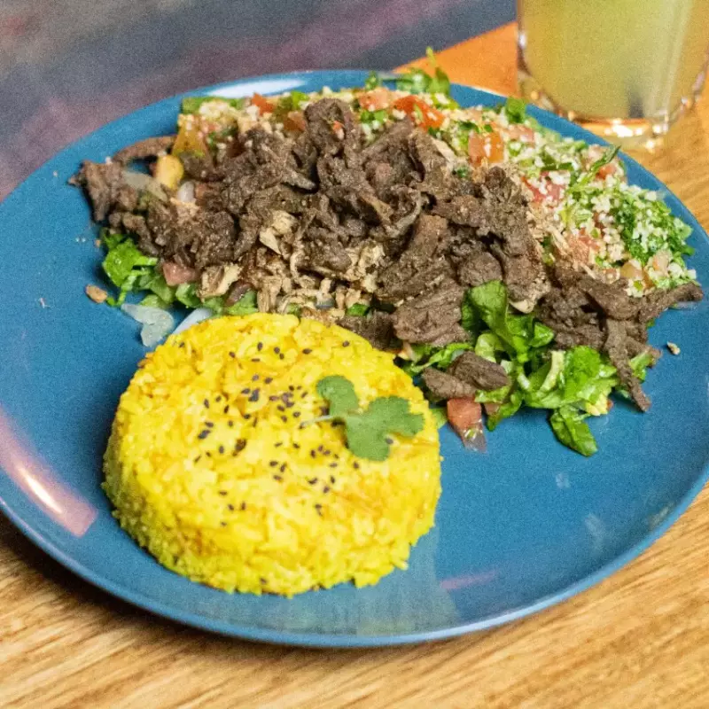 Tabulé al plato de carne