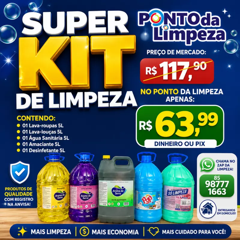 SUPER KIT com 05 unidades de 5L