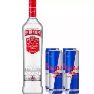 Smirnoff + 4 latas de Red Bull