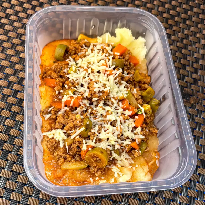 Carne moída com purê