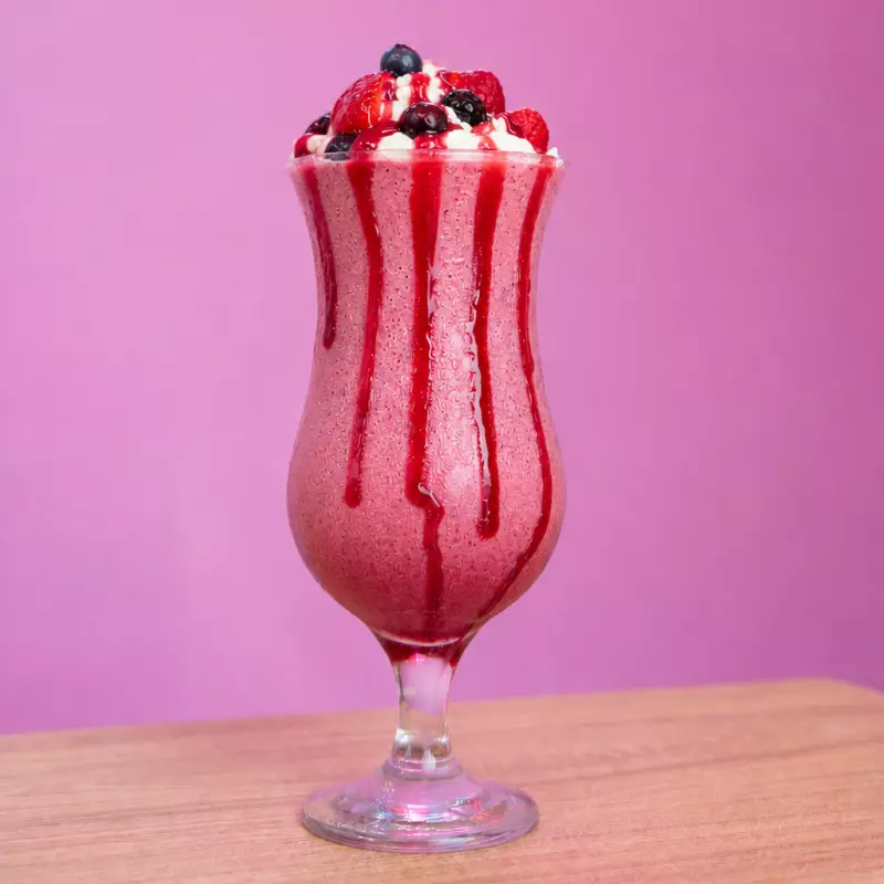 Malteada de frutos del bosque