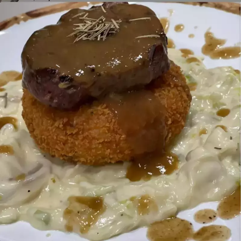 Medalhão com Risoto de arbóreo Frito