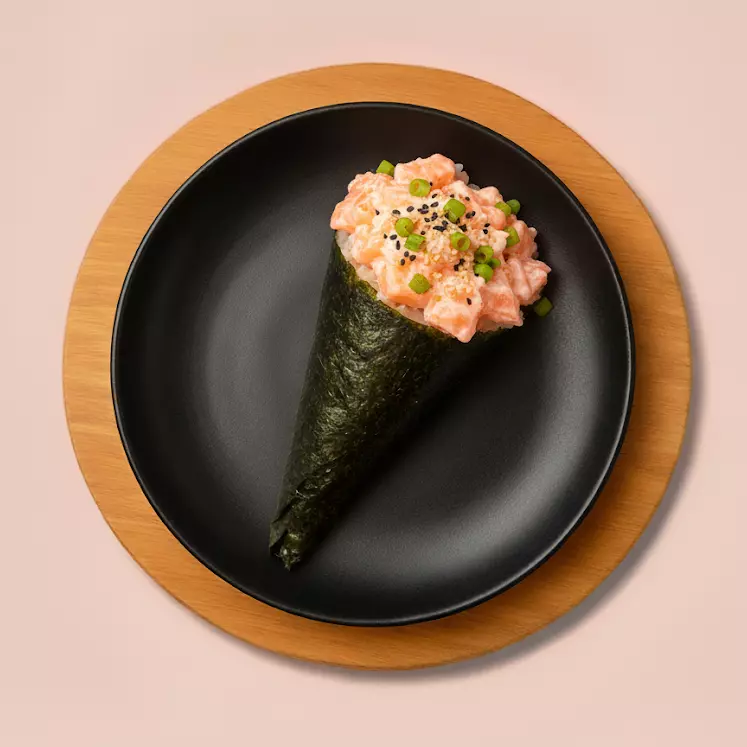 Temaki Salmão Completo s/ arroz