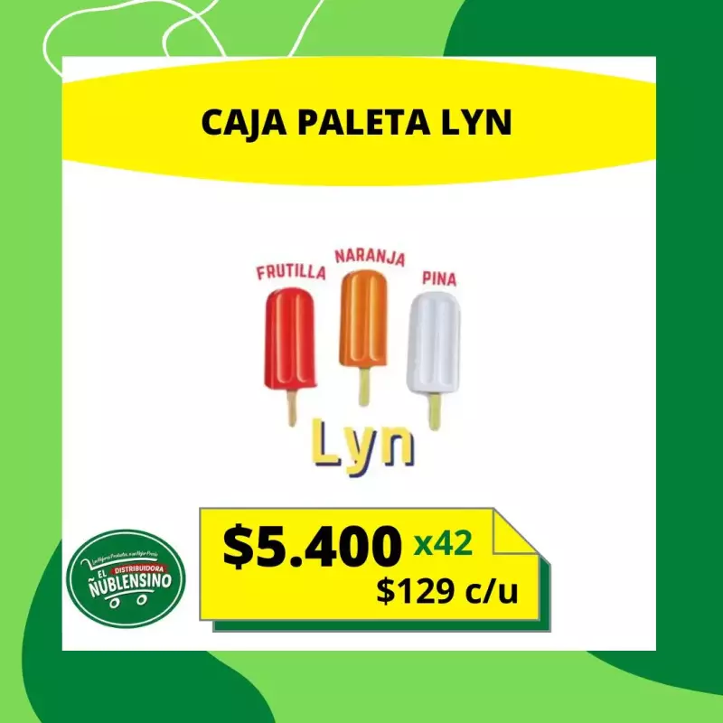 Caja paleta Lyn Naranja 42 unidades