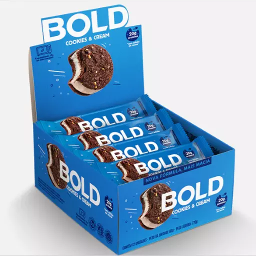 Barra proteica Bold Cookies e Cream