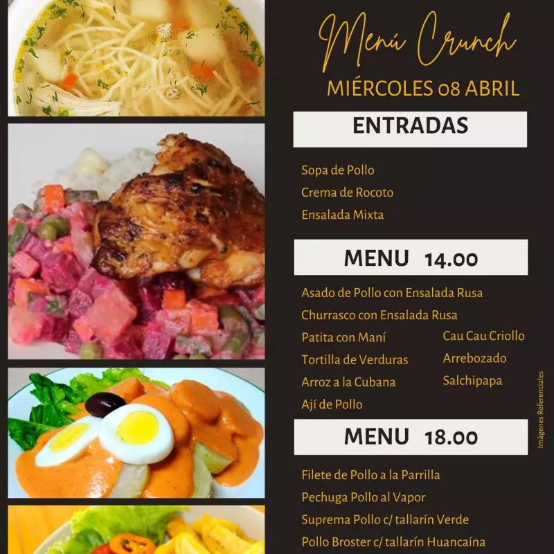 Menú 18.00 soles