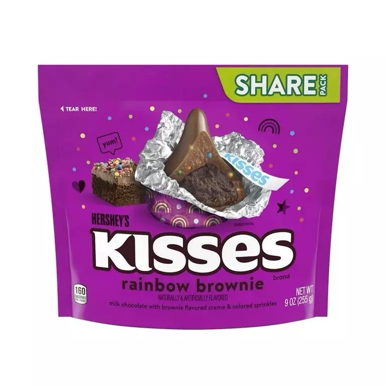Kisses rainbow brownie share size