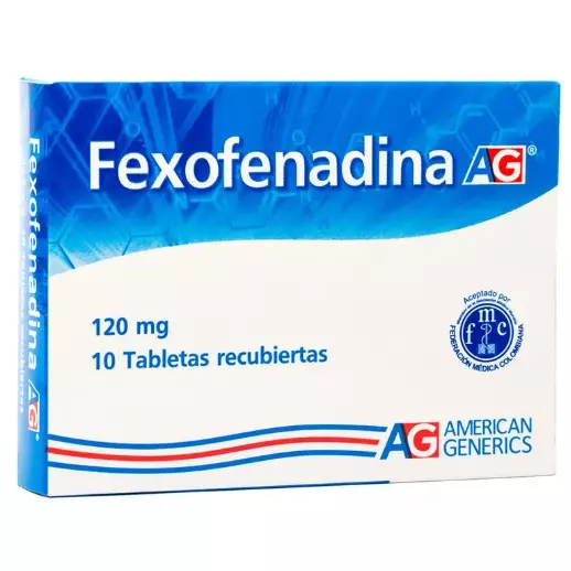 FEXOFENADINA 120MG 10 TABLETAS