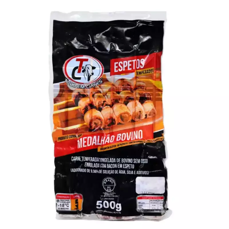 Espeto de Medalhão frango bacon 500g