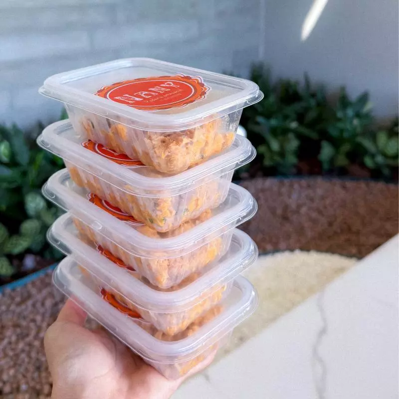 Frango desfiado 5 de 100gr cada