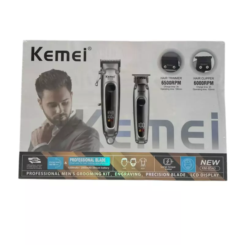 KIT MAQUINA DE BARBEAR KEMEI KM-8540