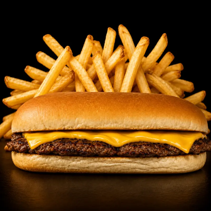 Lomcheese + Papas Fritas