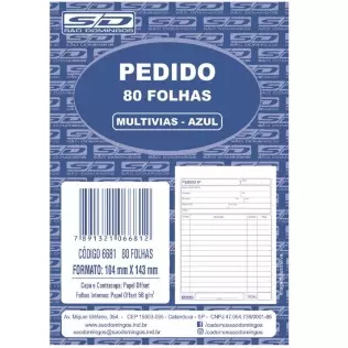 Talão Pedido Multivias-Azul (4685)