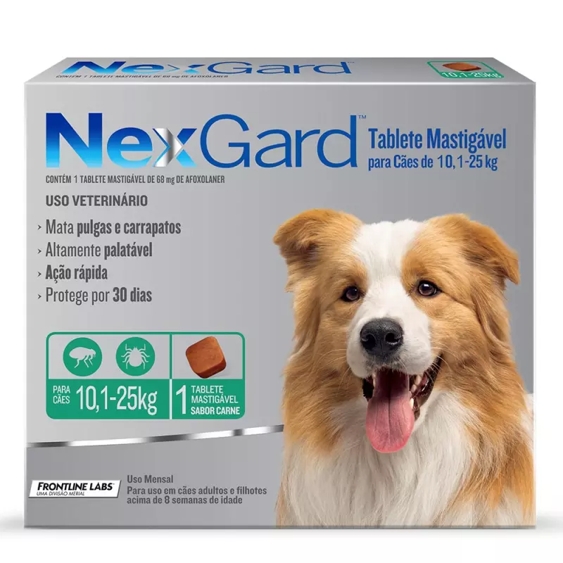 Nexgard para Cães de 10,1 a 25kg