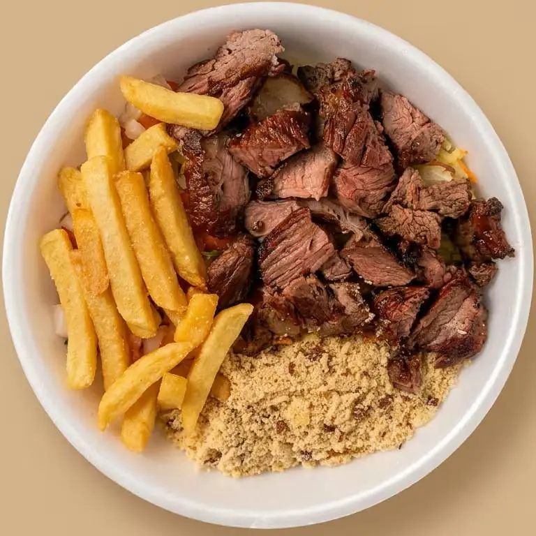 Churrasco de Fraldinha com Fritas
