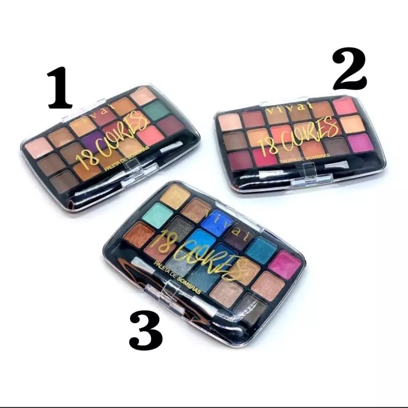 PALETA DE SOMBRAS 18 CORES