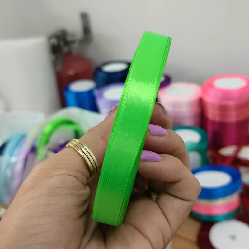 Cinta Raso Verde Manzana