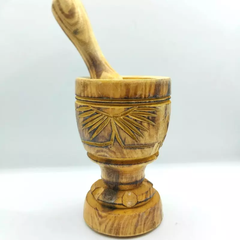 1645 - Pilão de Madeira Artesanal