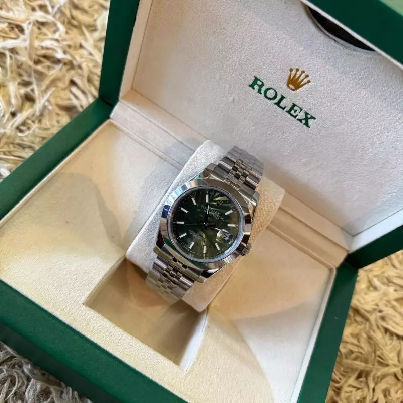 ROLEX SILVER GREEN
