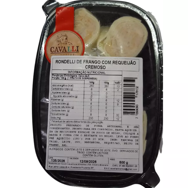 Rondelli Frango Requei. 500g Cavalli