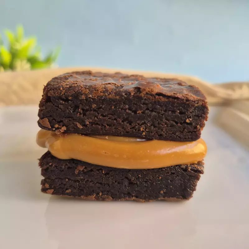 Sanduíche de Brownie Doce de Leite
