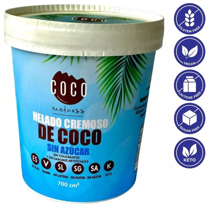 Coco Madness Helado de Coco S/Azúcar