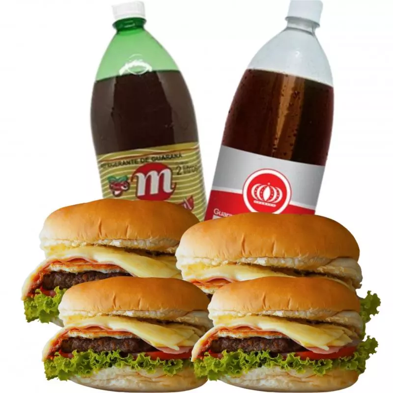 COMBO - 4 X Salada + 01 Refrigerante