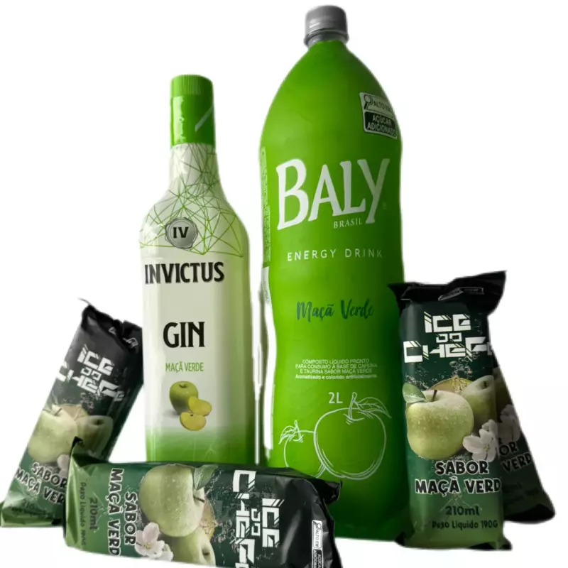 COMBO GIN INVICTUS MAÇÃ VERDE
