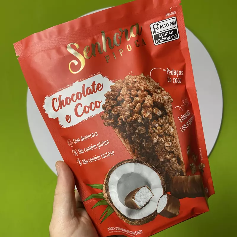 Senhora Pipoca Chocolate e Coco