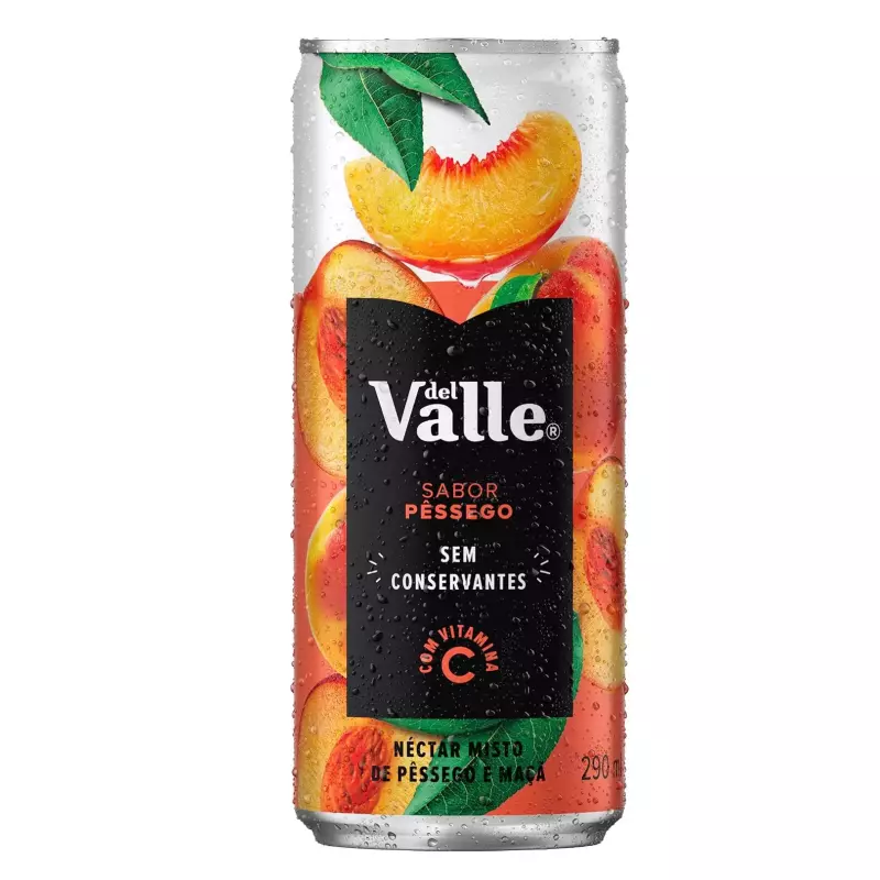 Suco de pessego del vale lata 290ml