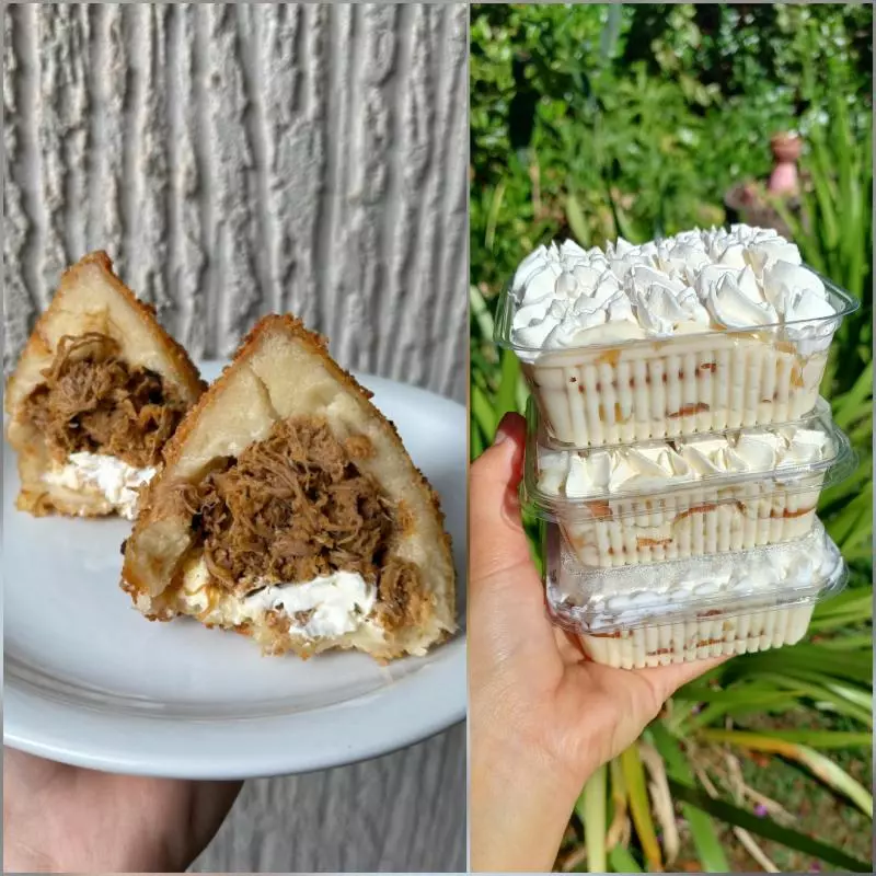 COXINHA FRALDINHA+GELADO DE ABACAXI