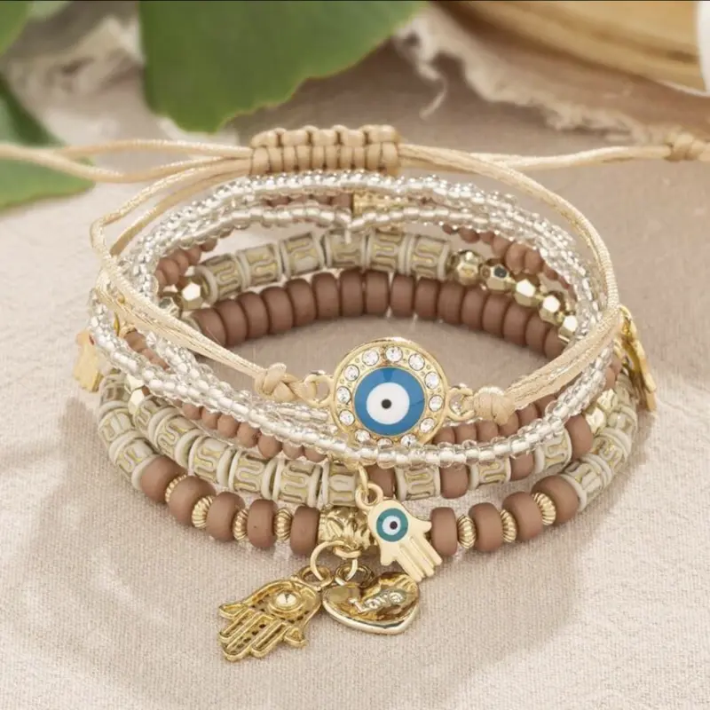 Set de pulseras ojo turco