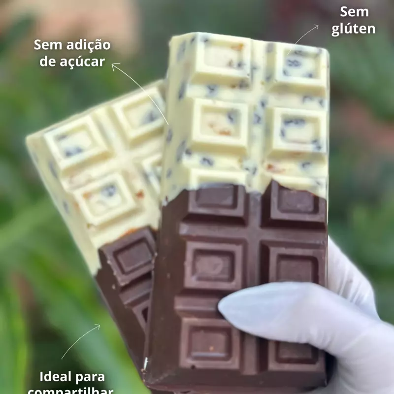 Barra Fudge Meio a Meio