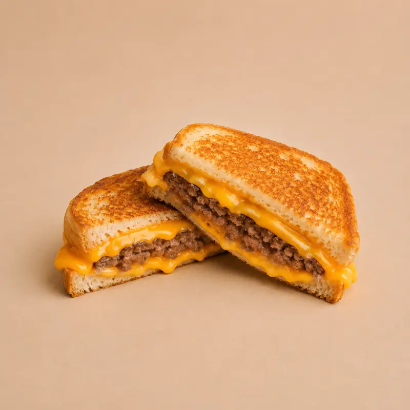 Grilled de queso con carne