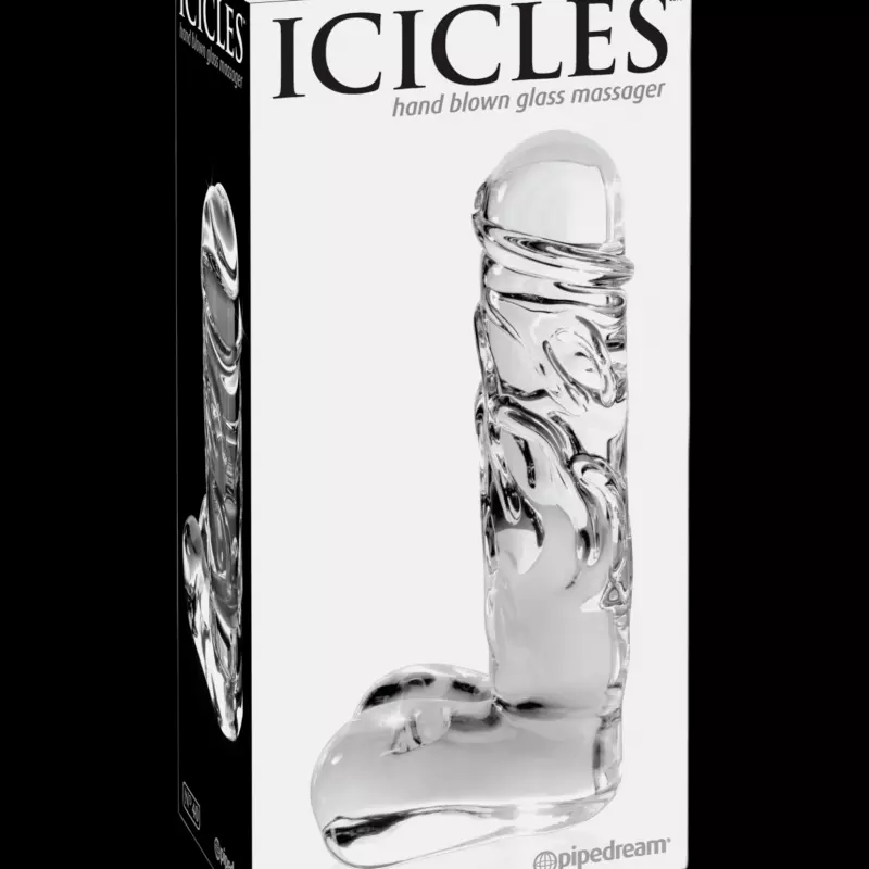 DILDO VIDRIO TESTICULO 6´