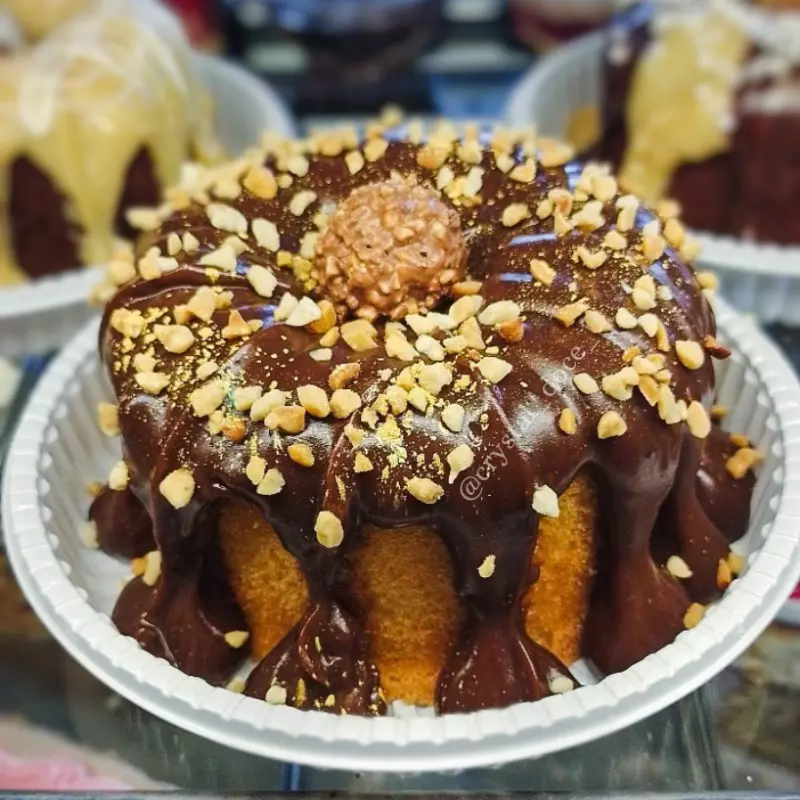 Iogurte com brigadeiro de chocolate