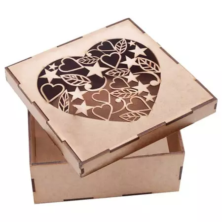 Caixa Raminhos Mdf Quadrada