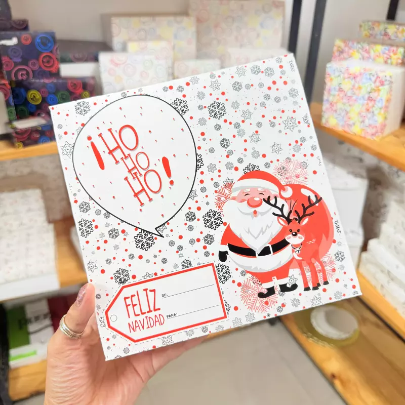 Cajas Navidad Ho Ho Ho (Detal)
