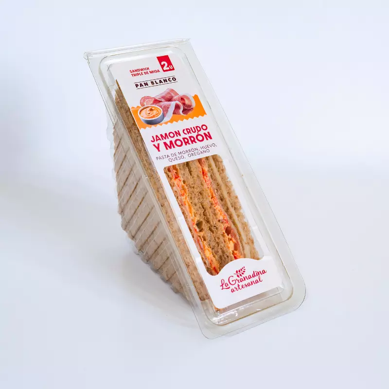 SÁNDWICH CRUDO Y MORRÓN (salvado)